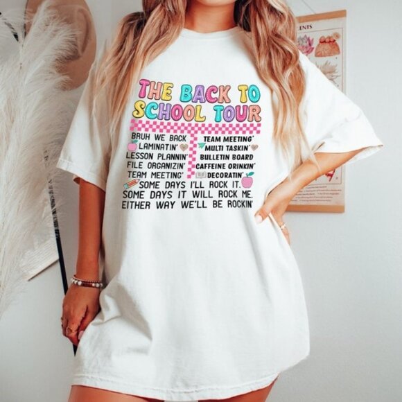 The Back To School Tour Shirt, First Day Of School T-Shirt,  Funny School Tee - Picture 1 of 4